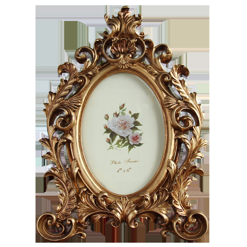 European oval resin photo frame Treasure of gems