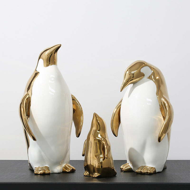 Penguin Ceramic Decoration Living Room Entrance TV Cabinet Home Decoration Treasure of gems