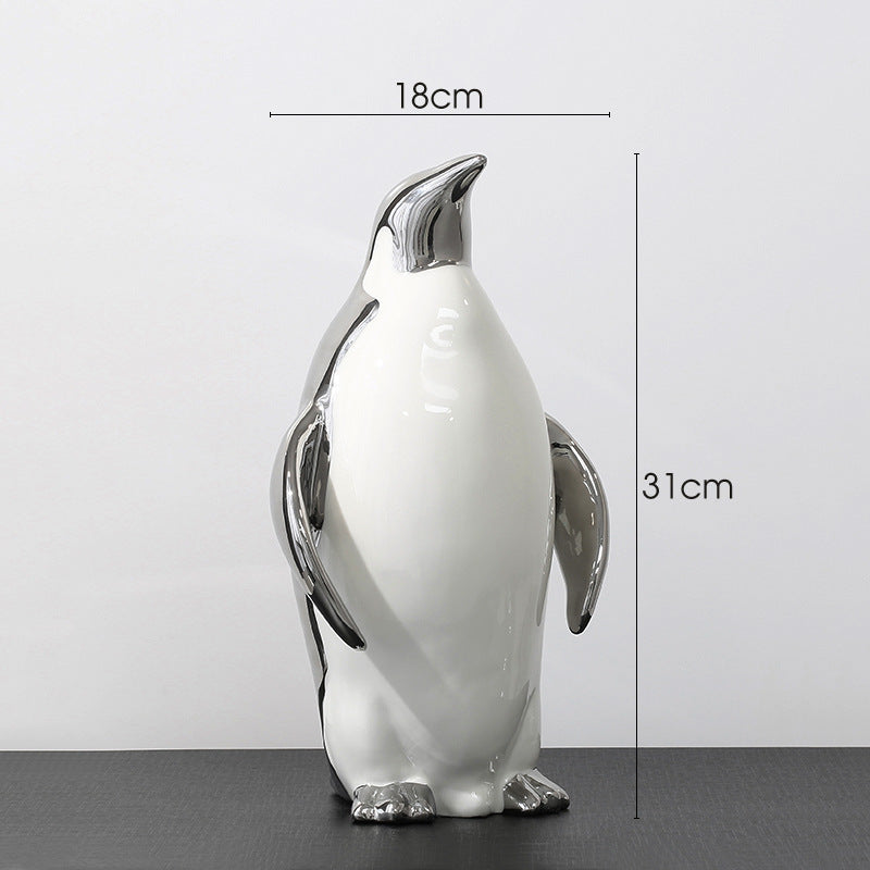 Penguin Ceramic Decoration Living Room Entrance TV Cabinet Home Decoration Treasure of gems