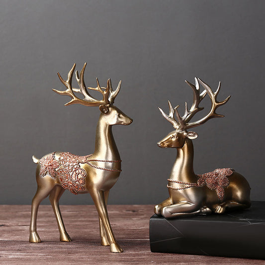 Creative Home Furnishing Deer Room Bedroom Living Room Natural Resin Decoration Treasure of gems