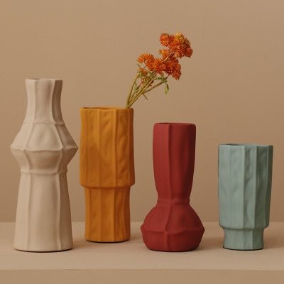 Nordic Simple Morandi Art Vase Villa Living Room Dining Room Office Decor Home Vases Decoration Accessories Flower Arrangements Treasure of gems