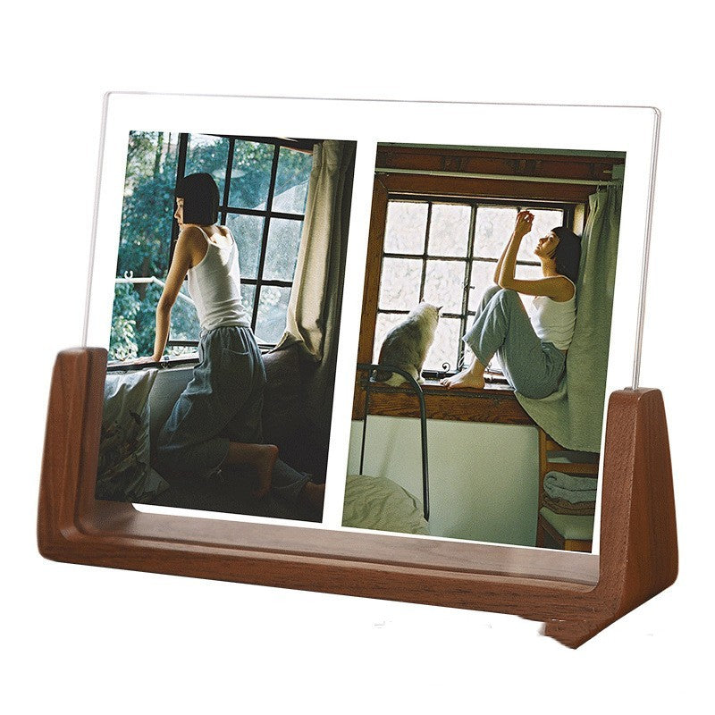 Walnut U-shaped Photo Frame Treasure of gems