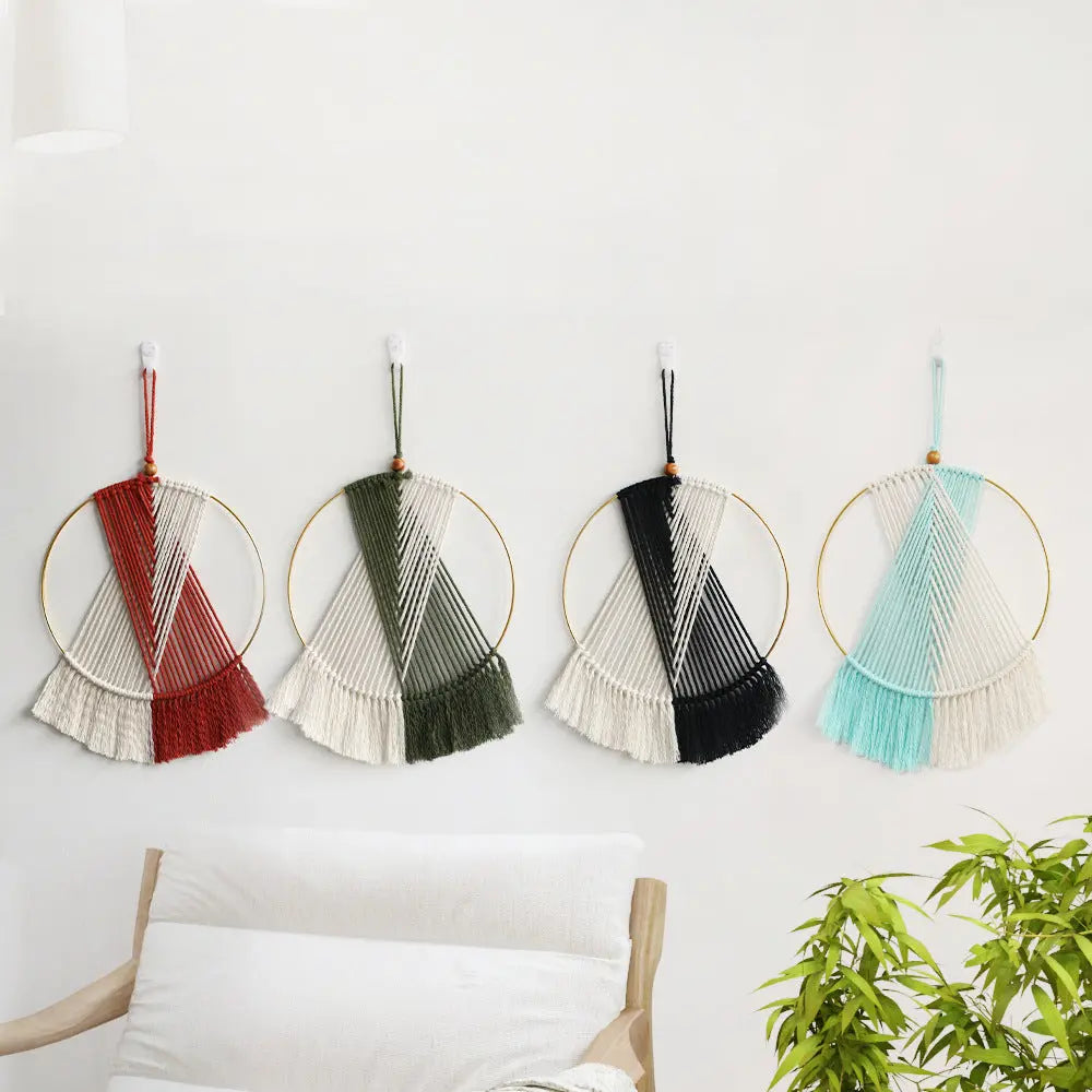 Bohemian Wall Hangings Circle Tassel Treasure of gems