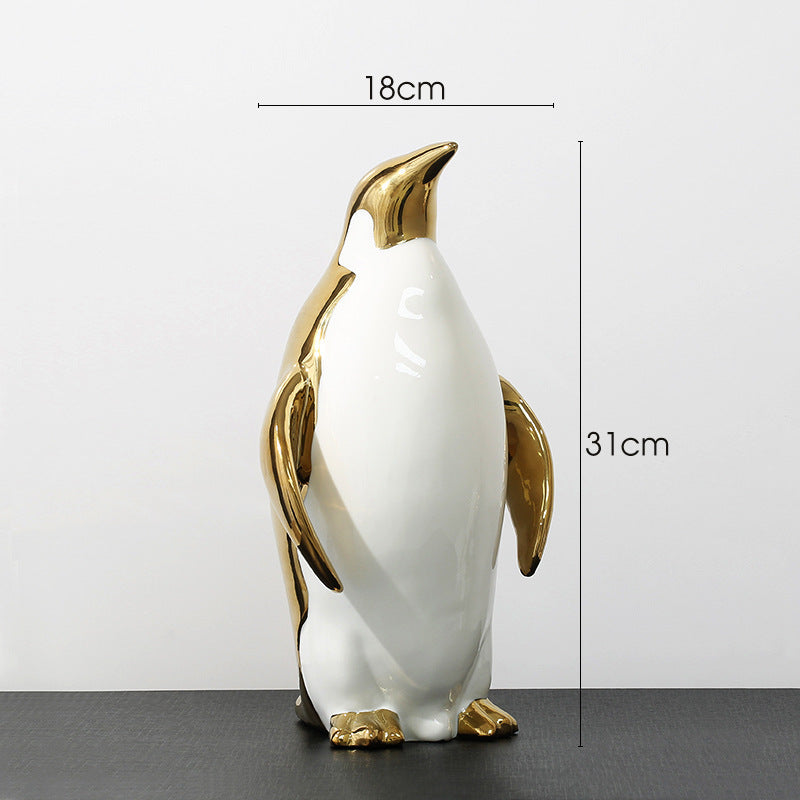 Penguin Ceramic Decoration Living Room Entrance TV Cabinet Home Decoration Treasure of gems