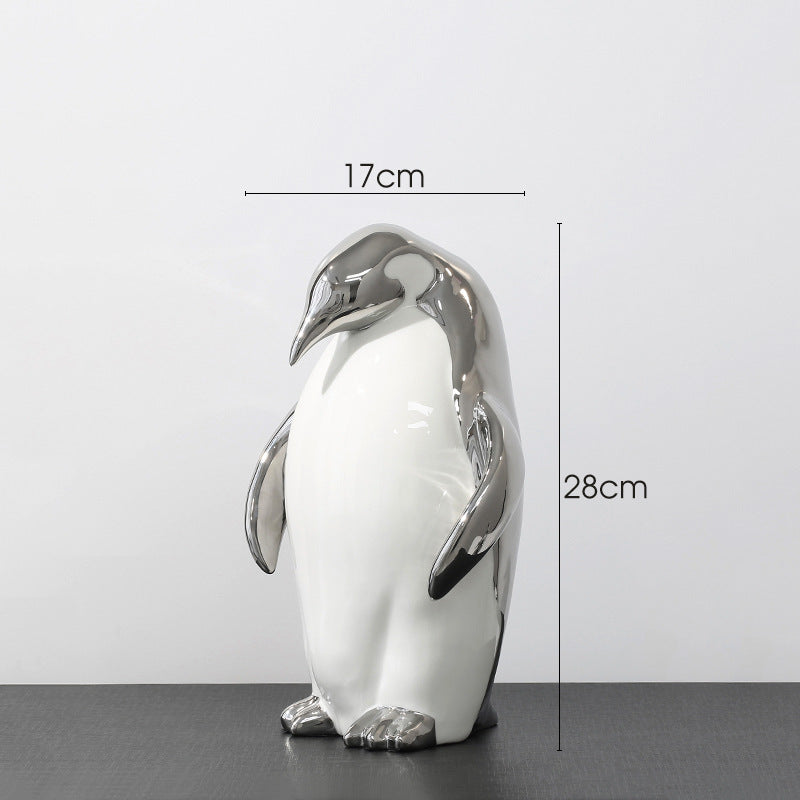 Penguin Ceramic Decoration Living Room Entrance TV Cabinet Home Decoration Treasure of gems