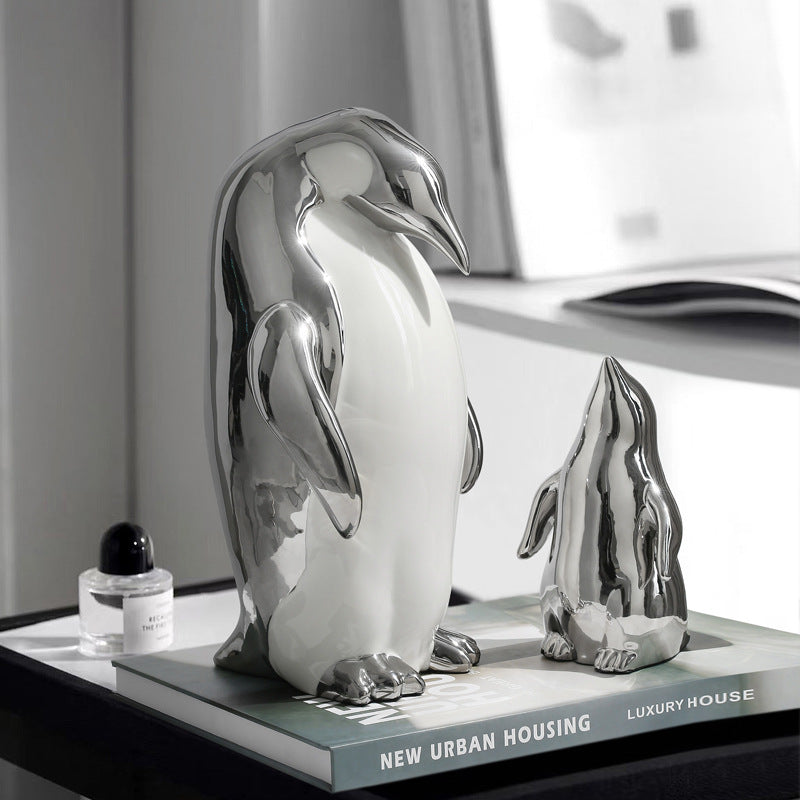 Penguin Ceramic Decoration Living Room Entrance TV Cabinet Home Decoration Treasure of gems