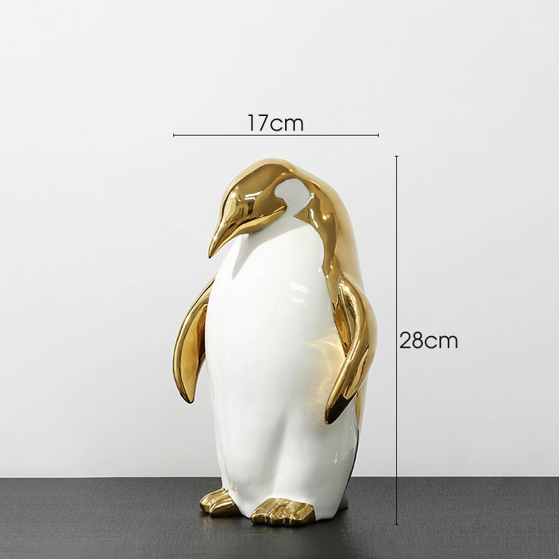 Penguin Ceramic Decoration Living Room Entrance TV Cabinet Home Decoration Treasure of gems