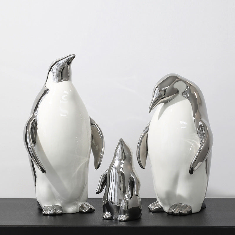 Penguin Ceramic Decoration Living Room Entrance TV Cabinet Home Decoration Treasure of gems